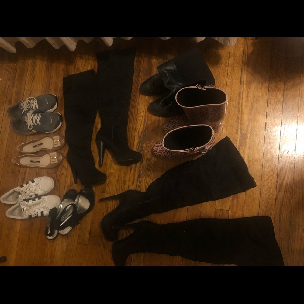 Size 8.5 bundle (adida, Nike, high-knee, heels)